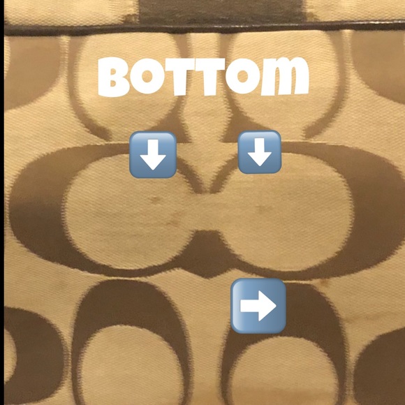 Coach Large Brown & Tan Signature Logo Shoulder Bag - Picture 11 of 12